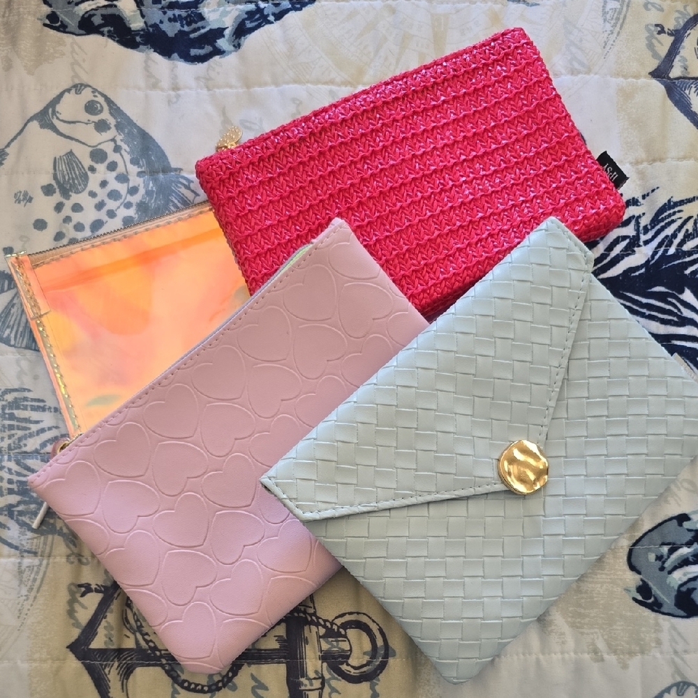 Set of 4 Colorful Small Makeup Bags